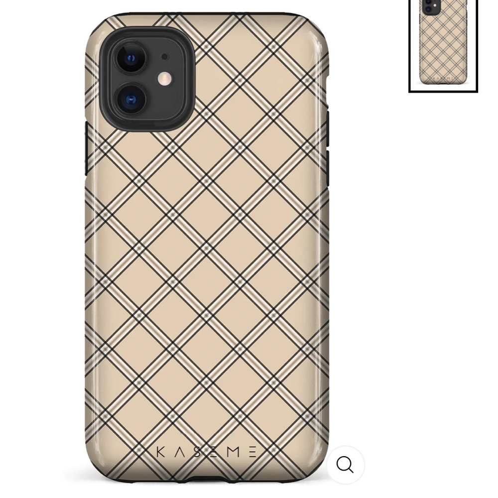 FLANNEL BEIGE PHONE CASE - iPhone 12 Pro Max - KaseMe